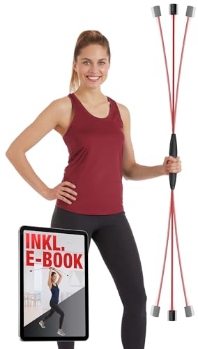 NAJATO Sports Schwingstab Swingstick inkl. E-Book (PDF Datei) & Tasche – Wackelstab mit verstellbaren Gewichten – Für Physiotherapie & Fitness von NAJATO
