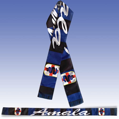 NARAMAKI® Kabelbinder Inter Schwarz Blau "Amala" 86 x 6 cm - Ideal für Tifo - Gadget Fußball von NARAMAKI