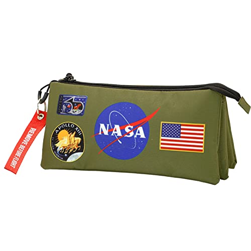 NASA Khaki-FAN Dreifach Federmäppchen, Mehrfarbig von NASA