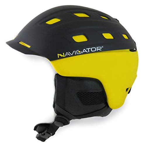 NAVIGATOR Parrot Ski-Helm & Snowboardhelm mit TÜV, Dank innovativer Kombination aus ABS & Inmould Technologie hat Dieser Helm weniger Gewicht bei gleicher Sicherheit, GELB, XS-M von NAVIGATOR
