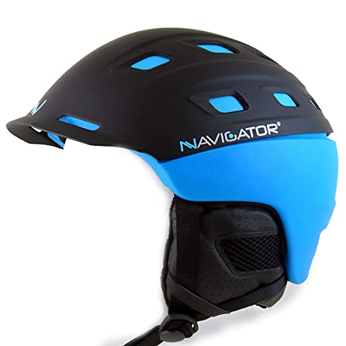 NAVIGATOR Parrot Ski-Helm & Snowboardhelm mit TÜV, Dank innovativer Kombination aus ABS & Inmould Technologie hat Dieser Helm weniger Gewicht bei gleicher Sicherheit, BLAU, XS-M von NAVIGATOR