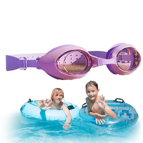 NEECS Schwimmbrillen für Kinder,Schwimmbrillen für Kinder - Weiche, hochauflösende Kinder-Schwimmbrille aus Silikon,Bequeme, niedliche Tauchausrüstung, elastische, rutschfeste Wasserbrille für Kinder, von NEECS