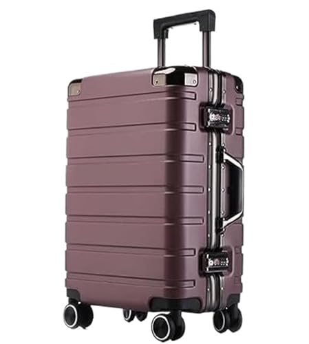 NESPIQ Handgepäck Koffer Koffer, Zweireihig, Mit Drehbaren Rädern, Tragbares Reisegepäck, Koffer Mit Zwei Zahlenschlössern Großer Koffer (Color : A, Size : 20inch) von NESPIQ