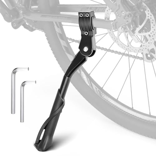 Fahrradständer 24-29 Zoll, 7 cm Höhenverstellbar und Universal Seitenständer, Dauerhaft Bike Stand gemacht durch Aluminiumlegierung von NEXMEE