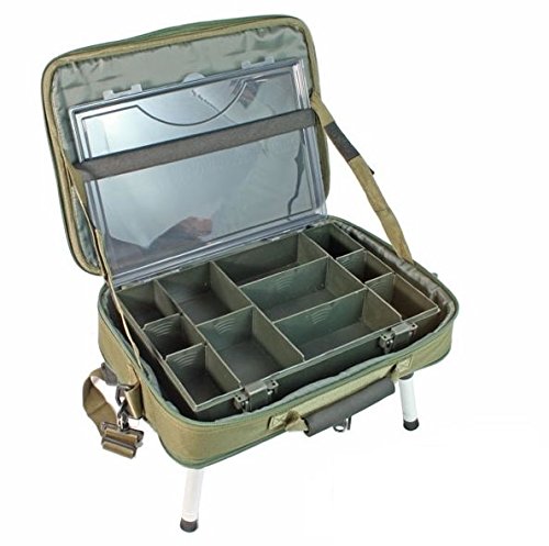 NGT Box Case Tackle Bag with Bivvy Table Koffer, grün, XL von NGT