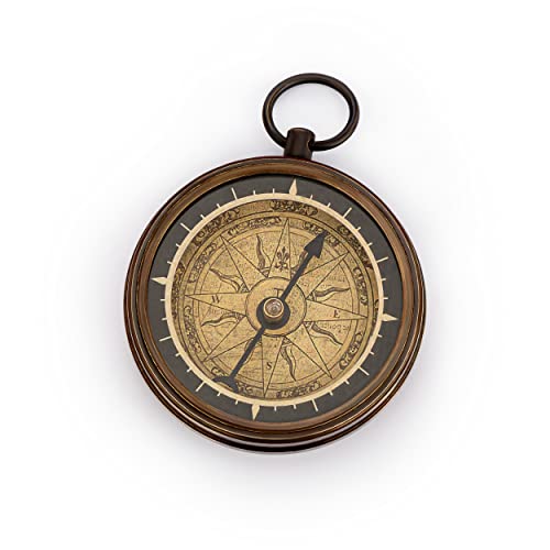 NKlaus Kompass aus Messing antik 5,7cm Taschenkompass Peilkompass Richtungsanzeiger 11656 von NKlaus
