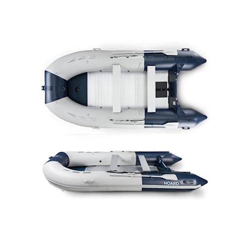NOARD Schlauchboot mit Aluminiumboden | 470cm Länge | Blau/Grau | Schneller Auf- und Abbau | Leicht für Transport | Ideal für 6 Personen | Komplettset von NOARD