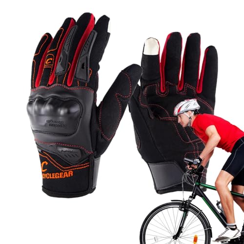 NUDGE Mountainbike-Handschuhe - Knöchelschutz Fahrradhandschuhe mit Touchscreen | Motocross-Handschuhe, TPU-Handrücken, Anti-Drop-Schutz für Outdoor-Sportarten von NUDGE
