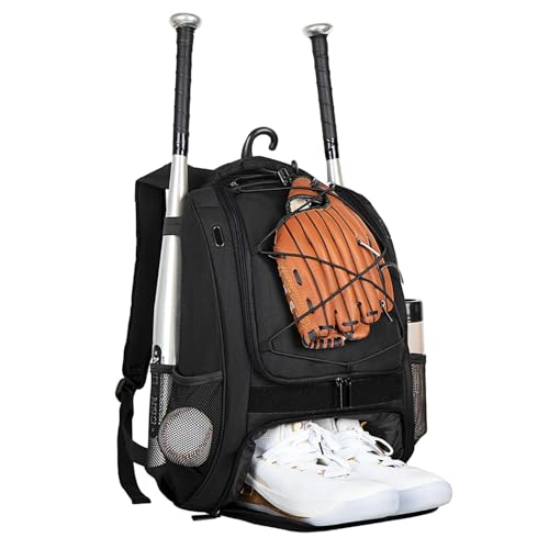 NUDGE Sporttaschen für Herren, Baseball-Rucksack mit Schuhfach, Baseball-Tasche, T-Ball Softball-Tasche für Jungen und Herren, Geschenk von NUDGE
