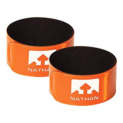 Nathan Reflex Snap Band (2 Pack), Hi-Viz Orange Atomic Blue von Nathan