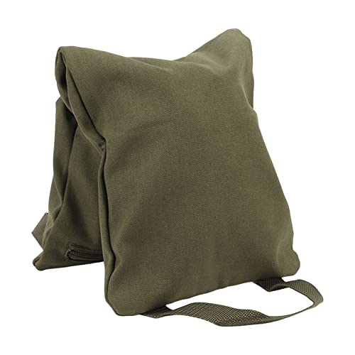 Natudeco Tiefgrüner Yoga-Sandsack, tragbar, befüllbar, Yoga-Sandsäcke aus Segeltuch mit Griff für Yoga, Gewichte, Training, Fitness von Natudeco