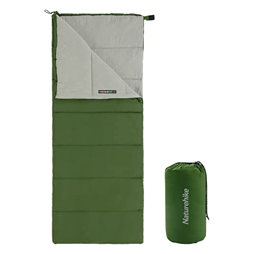 Naturehike Schlafsack Outdoor Deckenschlafsack für 3 Jahreszeiten Schlafsack Erwachsene Ultraleicht Tragbar Rechteckiger Schlafsack (Grün) von Naturehike