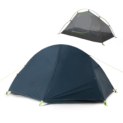 Naturehike Ultraleichtes Zelt Trekkingzelt für 1 Personen Zelt 3-4 Saison für Camping Wandern (Navy) von Naturehike