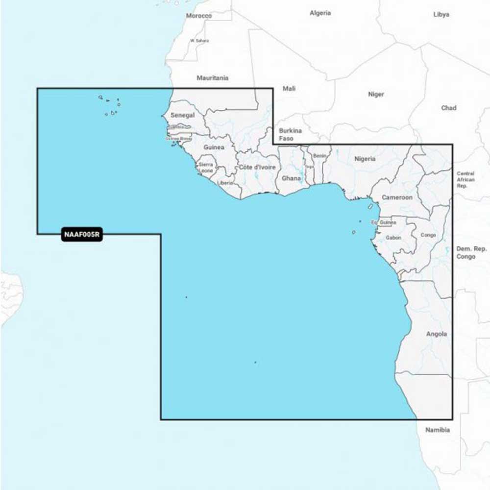 Navionics Msd Regular Af005r África Oeste Chart Blau von Navionics