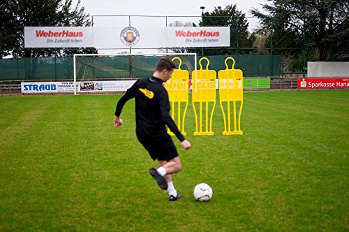 Netsportique Freistoßdummies - Fußball Freistoß 3er Set - Wahl der Farben (blau, rot, gelb) (Gelb) von Netsportique
