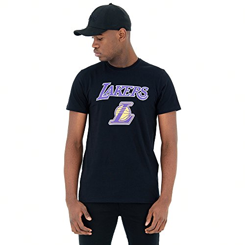 New Era - NBA Los Angeles Lakers Team Logo T-Shirt - Schwarz Farbe Schwarz, Größe 4XL von New Era