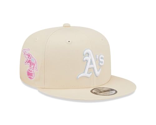 New Era Oakland Athletics MLB Baseball Kappe Hut Cap 9Fifty Snapback gerader Schirm beige - S-M (6 3/8-7 1/4) von New Era