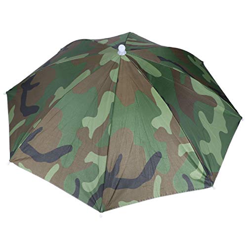 Regenschirmhut, 26 Zoll Faltbarer, freihändiger lustiger Camouflage-Hut, große Farbbar-Regenschirmkappe, Kinder Erwachsene Universal, für Sonnenschutz, Regenschutz, Angeln von Niiyen