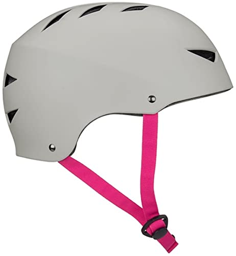 Nijdam Unisex-Jugend Pinky Swear Skate Helmet, Grey/Fuchsia, L von Nijdam