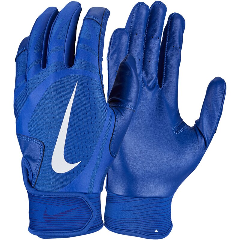 Nike Alpha Huarache Edge Kunstleder Baseball Handschuhe, Batting Gloves - royal/weiß Gr. XL von Nike, Inc.