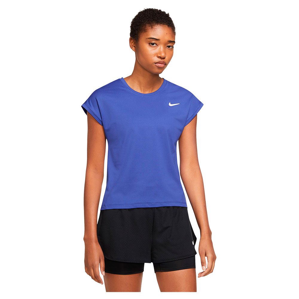 Nike Court Dri Fit Victory Short Sleeve T-shirt Blau S Frau von Nike