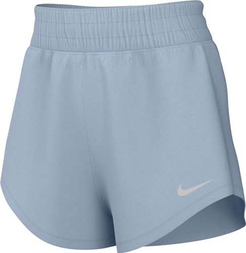 Nike Damen Shorts W Nk One Df Hr 3In Br Short, Lt Armory Blue/Reflective Silv, DX6014-441, L von Nike