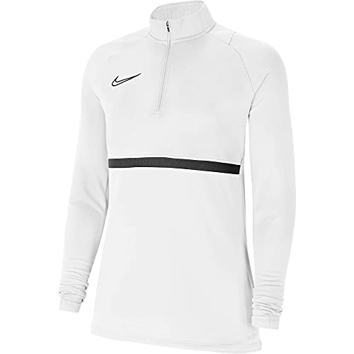 Nike Damen Women's Academy 21 Drill Top, White/Black/Black/Black, CV2653-100, XL von Nike