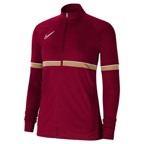 Nike Damen Academy 21 Knit Track Jacket Women Trainingsjacke, team red/white/jersey gold/white, L EU von Nike