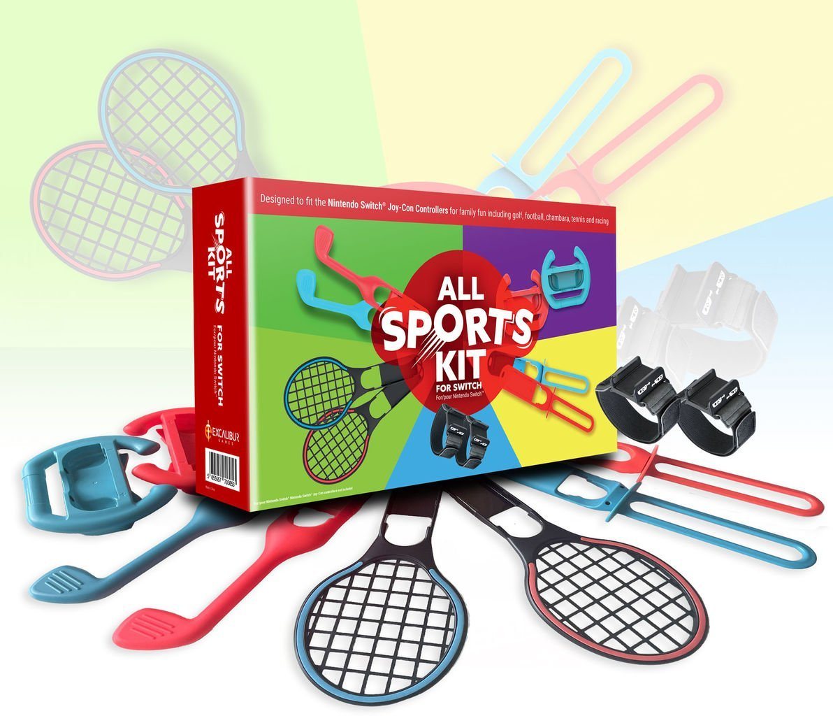 Nintendo Switch Switch Sports All Sports Kit (Bein- und Armriemen, Golfschläger) Switch-Controller (Set, 10 St) von Nintendo Switch