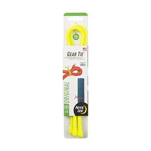 Gear Tie® Reusable Rubber Twist Tie™ 18 in. - 2 Pack - Neon gelb von Nite Ize