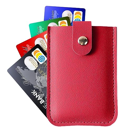 Novent Kreditkartenetui aus Leder | Mehrlagige ausziehbare Kartentasche aus PU-Leder - Tragbare ultradünne Geldbörse für Männer und Frauen von Novent