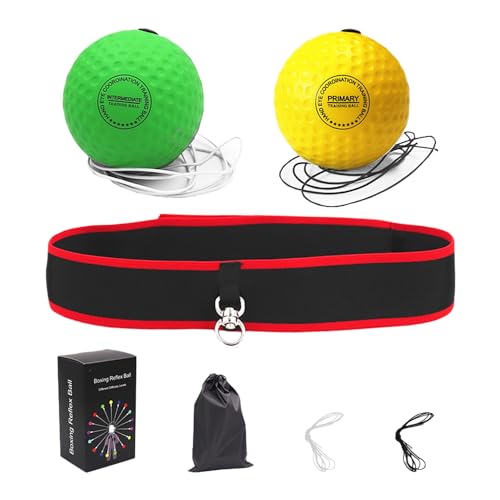 NyxSeat 1 Stück Box-Trainingsball, Box-Reflexball, Boxball-Stirnband, Box-Reflexball-Stirnband, geeignet zum Trainieren von Kampffähigkeiten, Schlaggeschwindigkeit usw von NyxSeat