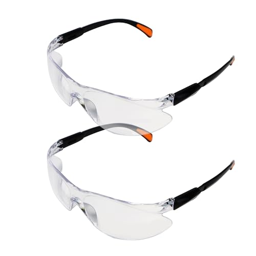 NyxSeat 2 Stück Arbeitsschutzbrille, beschlagfreie, klare Fahrradbrille, leichte, staubdichte Schutzbrille für Radfahren, Basteln und Labor von NyxSeat