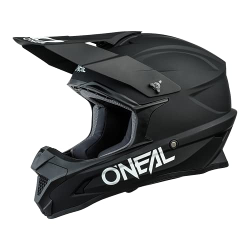 O'NEAL | Motocross-Helm | MX Enduro Motorrad | ABS-Schale, , Lüftungsöffnungen für optimale Belüftung und Kühlung | 1SRS Helmet Solid | Erwachsene | Schwarz | Größe L von O'NEAL