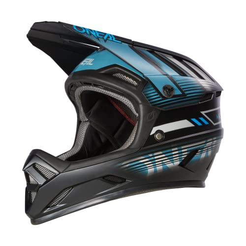 O'NEAL | Mountainbike-Helm | MTB Downhill | Nach Robustes ABS, Ventilationsöffnungen für Luftstrom & Kühlung, ABS Außenschale | Backflip Helmet Eclipse V.23 | Erwachsene | Grau Blau | L von O'NEAL