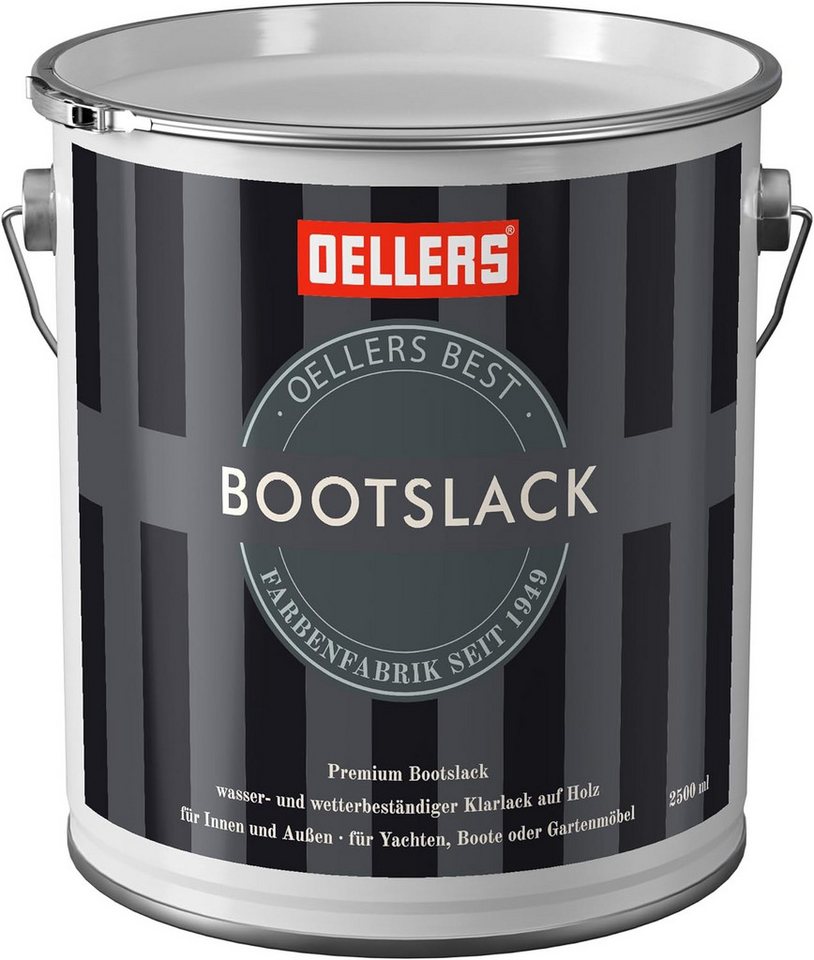 OELLERS Holzlack Premium, Bootslack 2.5 Liter, farblos, seidenglänzend, Möbellack, Holzlack von OELLERS