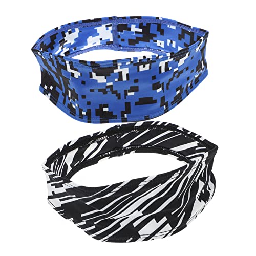 OHPHCALL 2 x Sport-Stirnband, Schweißband, absorbiert Schweiß, Miss Polyester von OHPHCALL