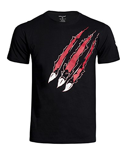 OKAMI Fightgear Herren T-Shirt Claw 2.0, schwarz/Rot, XL von OKAMI Fightgear