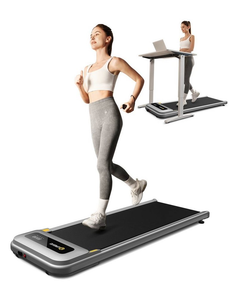OKWISH Laufband Profi Elektrisches Laufband Fitness Treadmill Sports Zuhause 0.8-6km/h (8 Silikon-Stoßdämpfer und 5-lagigem Laufgürtel, 1-tlg., Trainingspfade mit Fernbedienung und LED-Display, UREVO), Walking pad für Zu Hause Büro von OKWISH