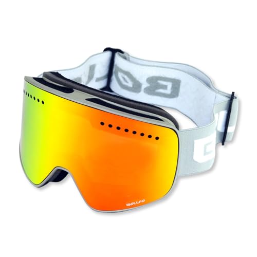 OLYSPM Skibrille,Motocross Brille,Magnetische Ski Brille für Herren und Damen mit UV-Schutz,Anti-Beschlag,Wasserdicht,Skibrille Herren über Helm Kompatibel für Skifahren,Snowboarden von OLYSPM