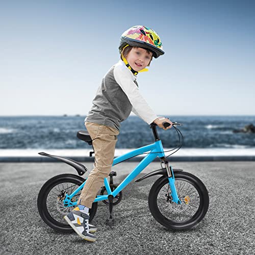 OMGGYER Kinderfahrrad 18 Zoll Freestyle BMX Fahrrad Kinderfahrräder Hochkohlenstoffstahl Höhenverstellbar Kinderfahrrad ab 5 Jahre Junge Mädchen Kinder Fahrrad (D) von OMGGYER