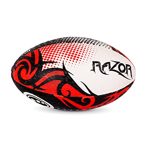 OPTIMUM Herren 's Razor Rugby Ball Mini schwarz/rot von OPTIMUM