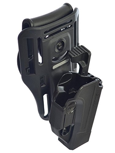 ORPAZ Defense Lowride Gürtelaufsatz + Taktisch verstellbar Pistole Holster Active Retention Mit Thumb Release Sicherheit für Glock 17/19/22/23/25/26/27/31/32/34/35 von ORPAZ