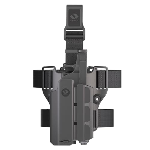 Orpaz T40 Adjustable and Modular G17 Holster Compatible with OWB Glock 17 Holder with Light/Laser/Sight/Optics, Large, Drop-Leg Attachment - Will Secure Your Handgun with a Tactical Appearance von ORPAZ