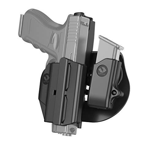 Orpaz T41 Adjustable and Modular Gun Holster Compatible with OWB Gun Holder with Light/Laser/Optics, with 9mm/.40 Mag Pouch for Metal Mags -Unisex - Will Secure Your Handgun with a Tactical Appearance von ORPAZ