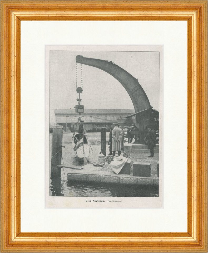 Kunstdruck Abwiegen Bodensee Woche 1910 Motorboot Wettfahrt Lanz Faksimile SP 115, (1 St) von OTTO