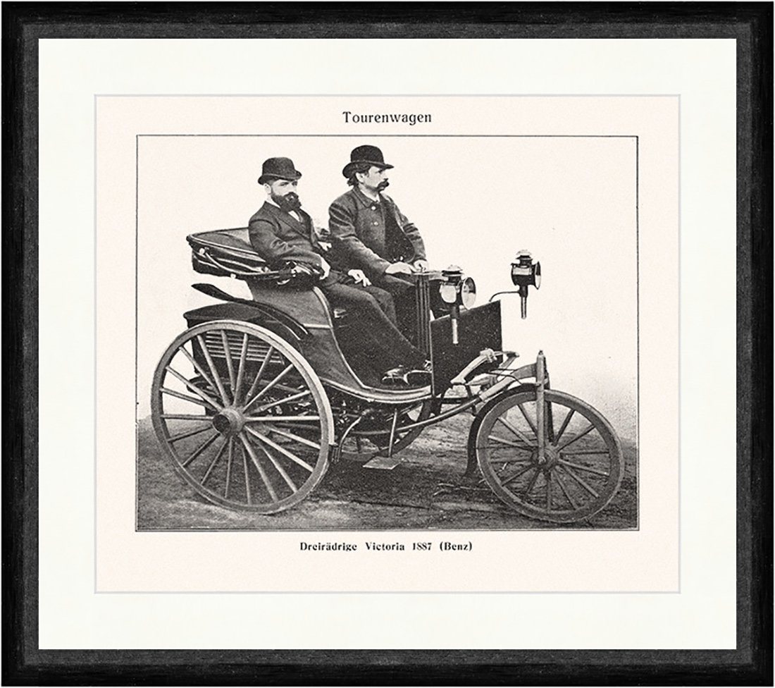 Kunstdruck Dreirädrige Victoria 1887 Benz Tourenwagen Zweisitzer Faks Sport 049, (1 St) von OTTO