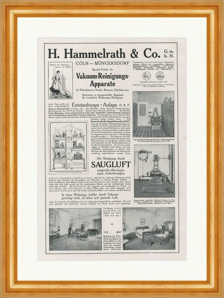 Kunstdruck H. Hammelrath u. Co. GmbH Cöln Vakuum Reinigung Apparat Faksimile SP 4, (1 St) von OTTO