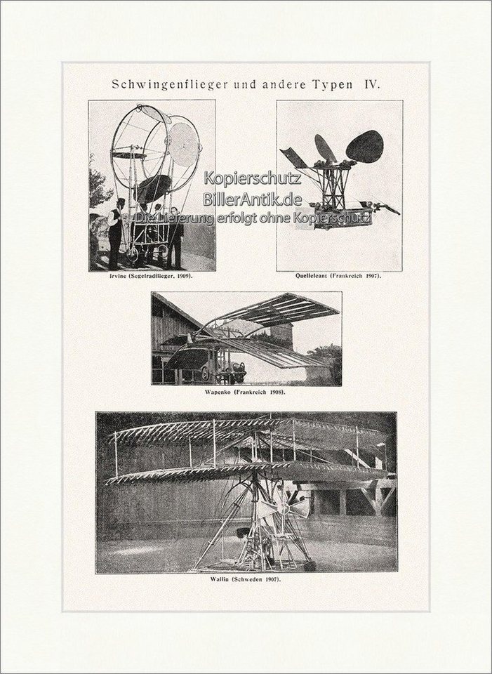 Kunstdruck Schwingenflieger Irvine Quelfeleant Luftschiff Braunbeck Foto Sport Le, (1 St) von OTTO