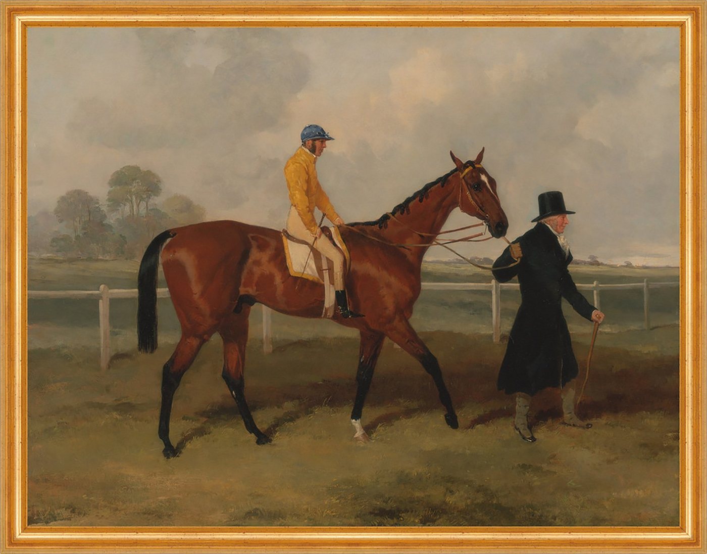 Kunstdruck Sir Tatton Sykes Leading Pferde Jockey Führen Zügel Zaumzeug Helm B A1, (1 St) von OTTO